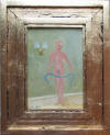 nude with blue ribbon